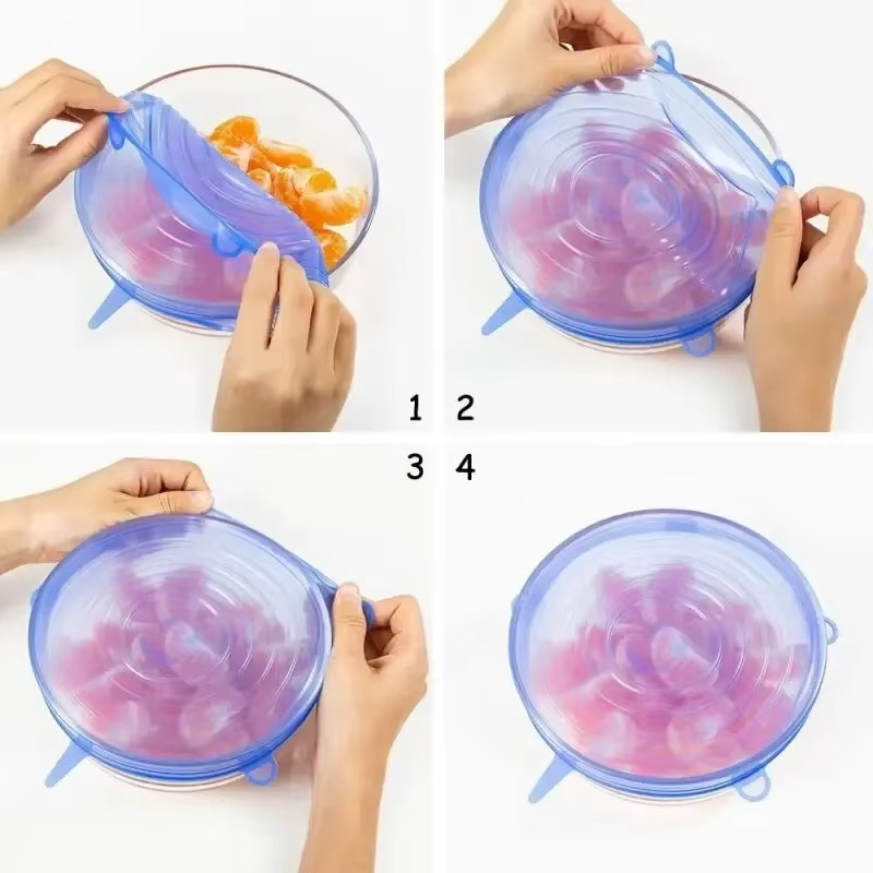 6PCS Silicone Stretch Lids