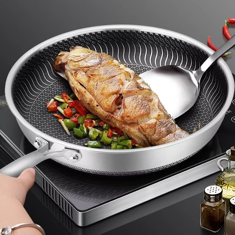 Tri-Ply Stainless Steel Frying Pan