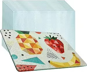 Heat Resistant Tempered Glass Cutting Boards - 12 Pack