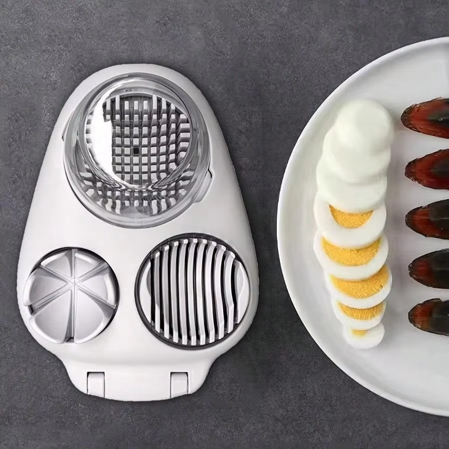 Egg Slicer ,Crusher, And Chopper-Multi-Functional Egg Cutter Tool