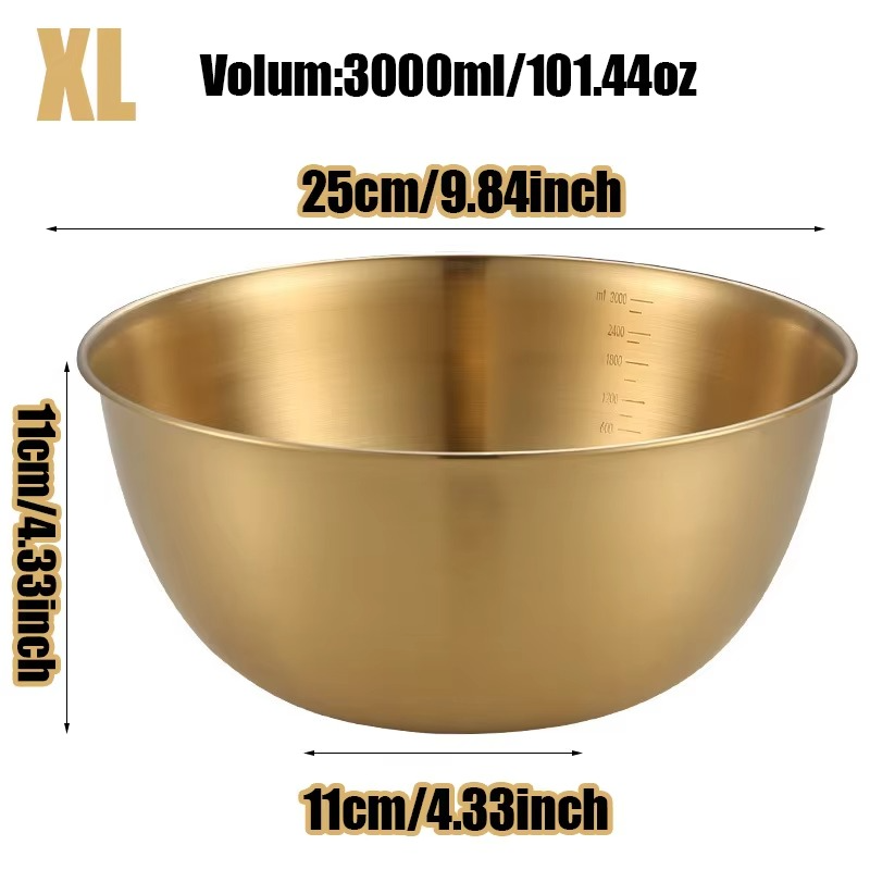 3pcs Stainless Steel Mixing Bowls