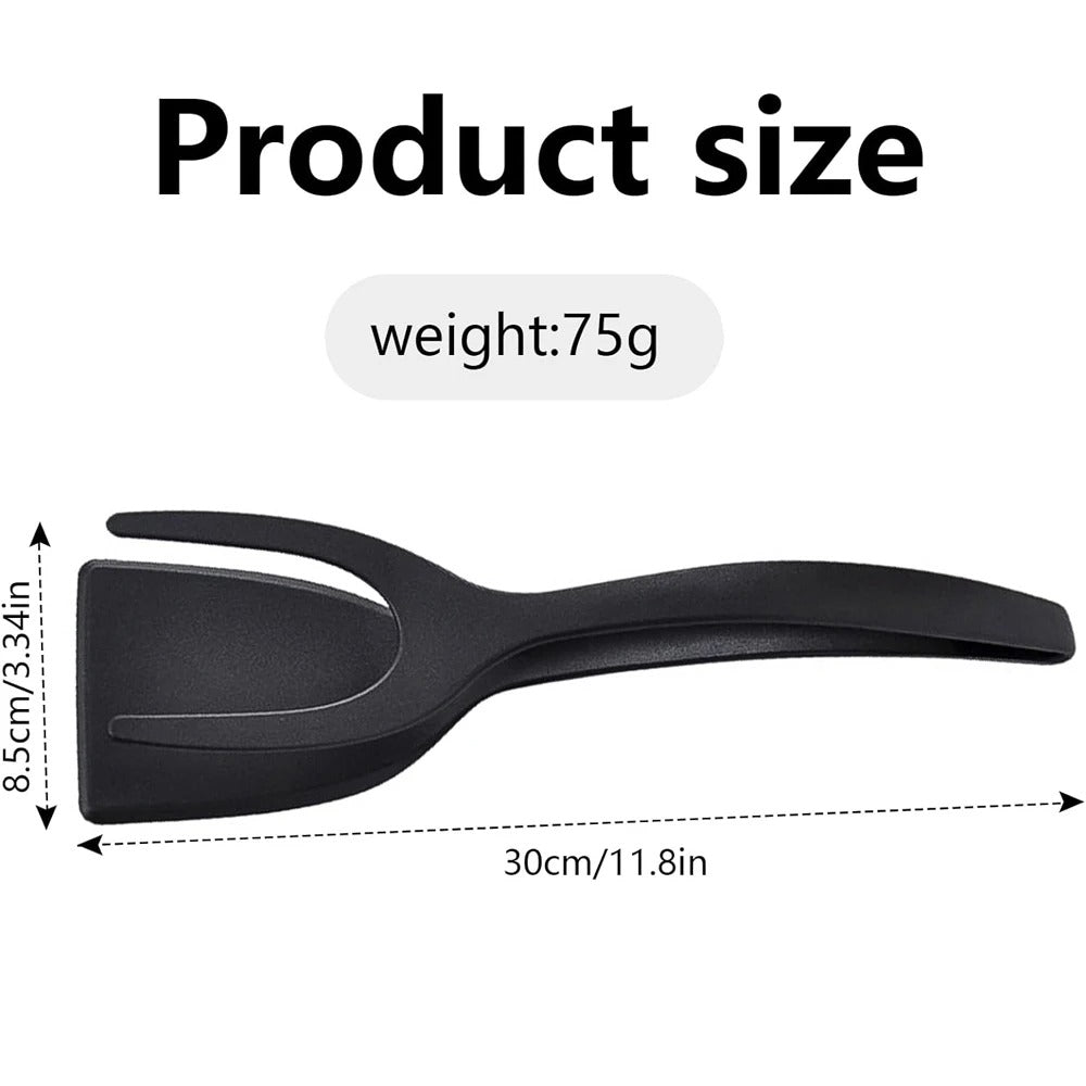 2 in 1 Spatula Tongs Cooking Flipper
