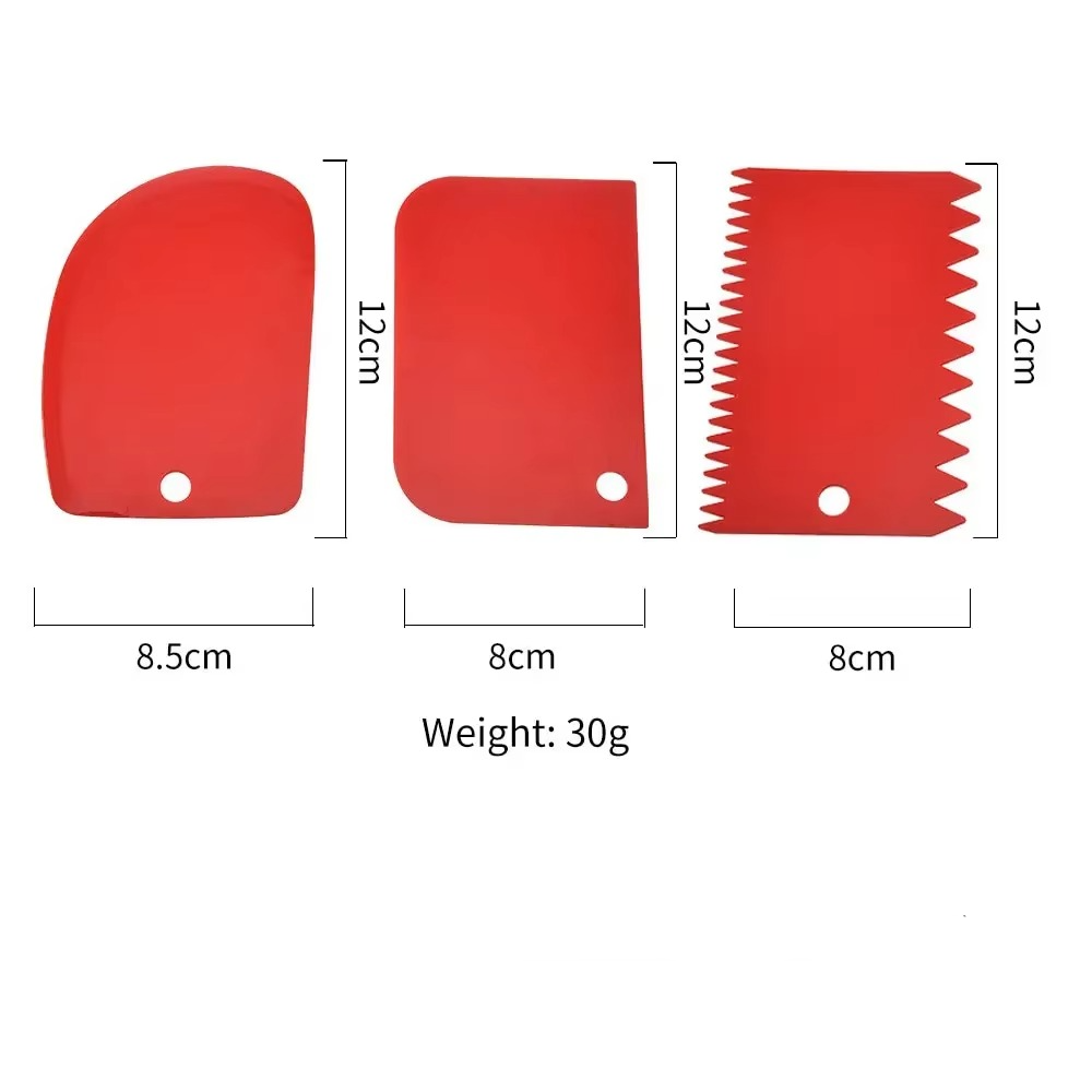3pcs Red Spatula